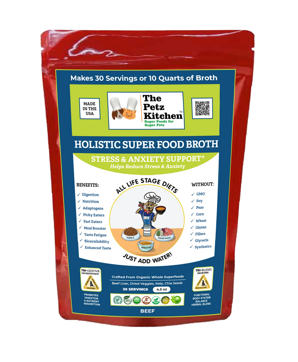 Calming Superfood Broth for Dogs — Daily Stress Support