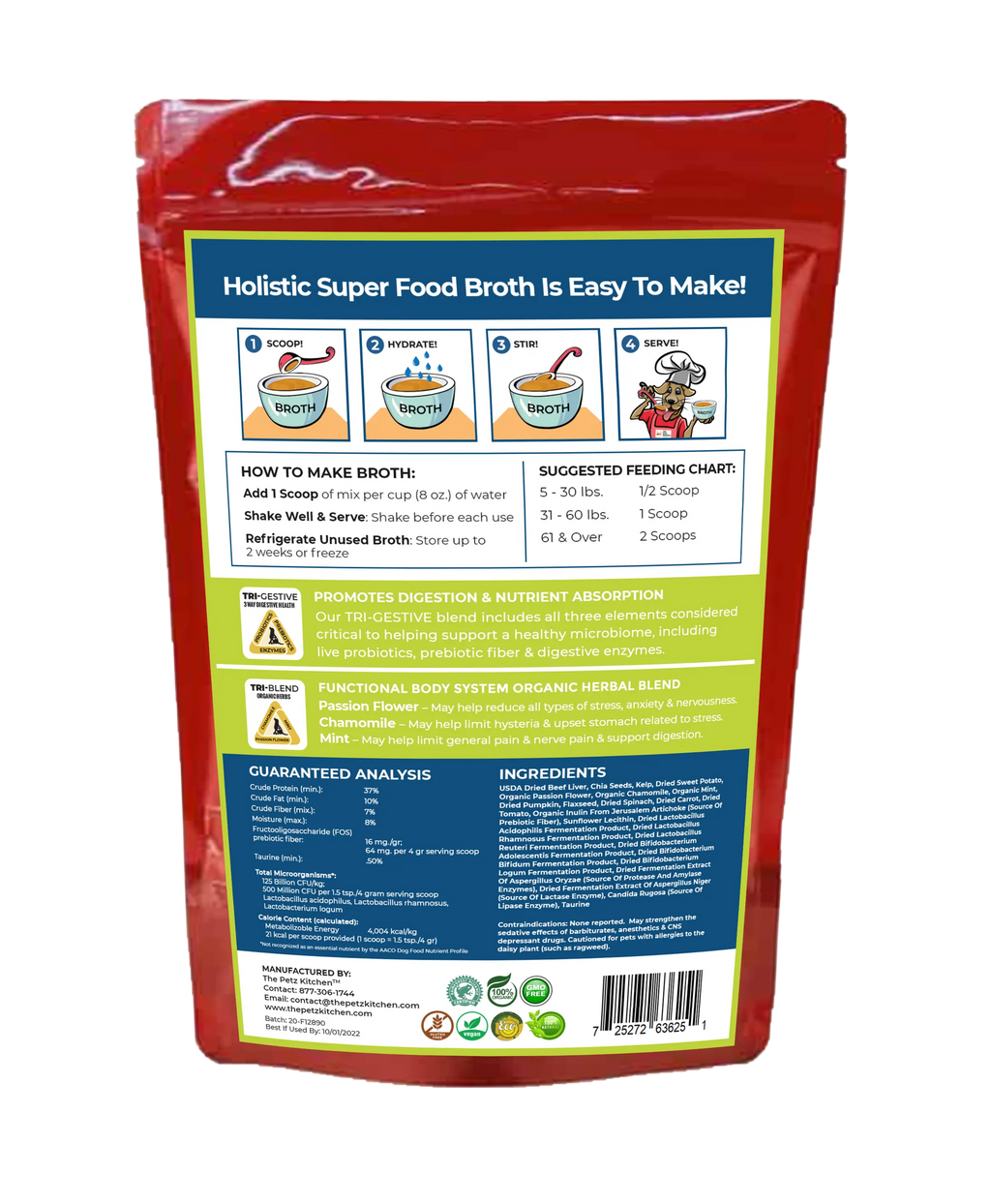 Calming Superfood Broth for Dogs — Daily Stress Support
