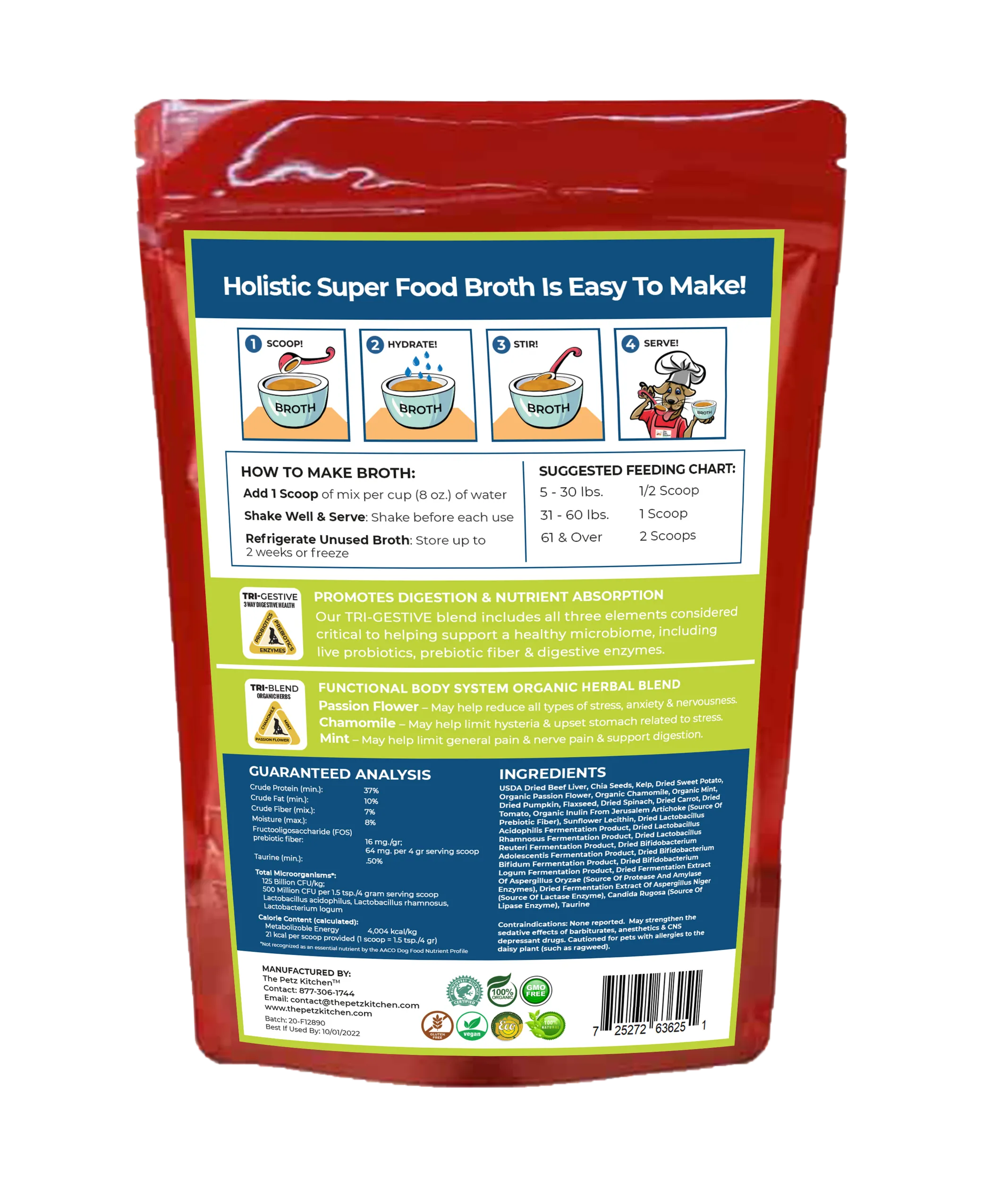 Calming Superfood Broth for Dogs — Daily Stress Support