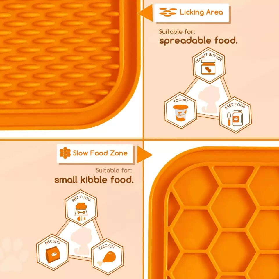 Non-slip Dog Licking Mat - Slow Feeding and Calming