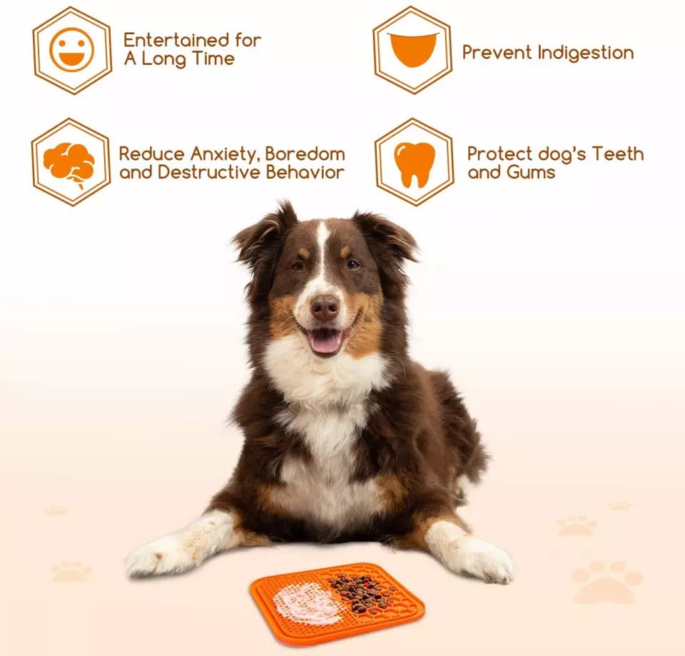 Non-slip Dog Licking Mat - Slow Feeding and Calming