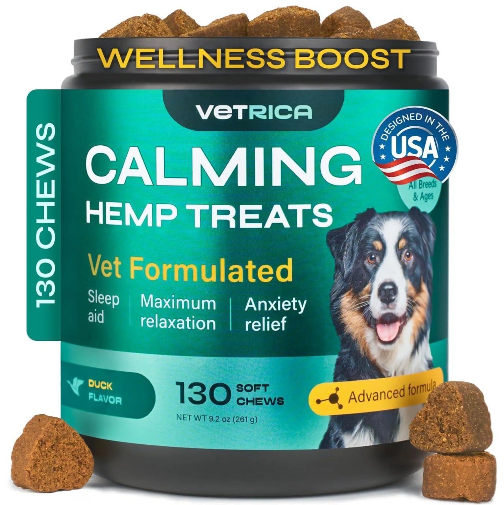 Hemp Calming Chews for Dogs — Daily Anxiety & Stress Support Treats