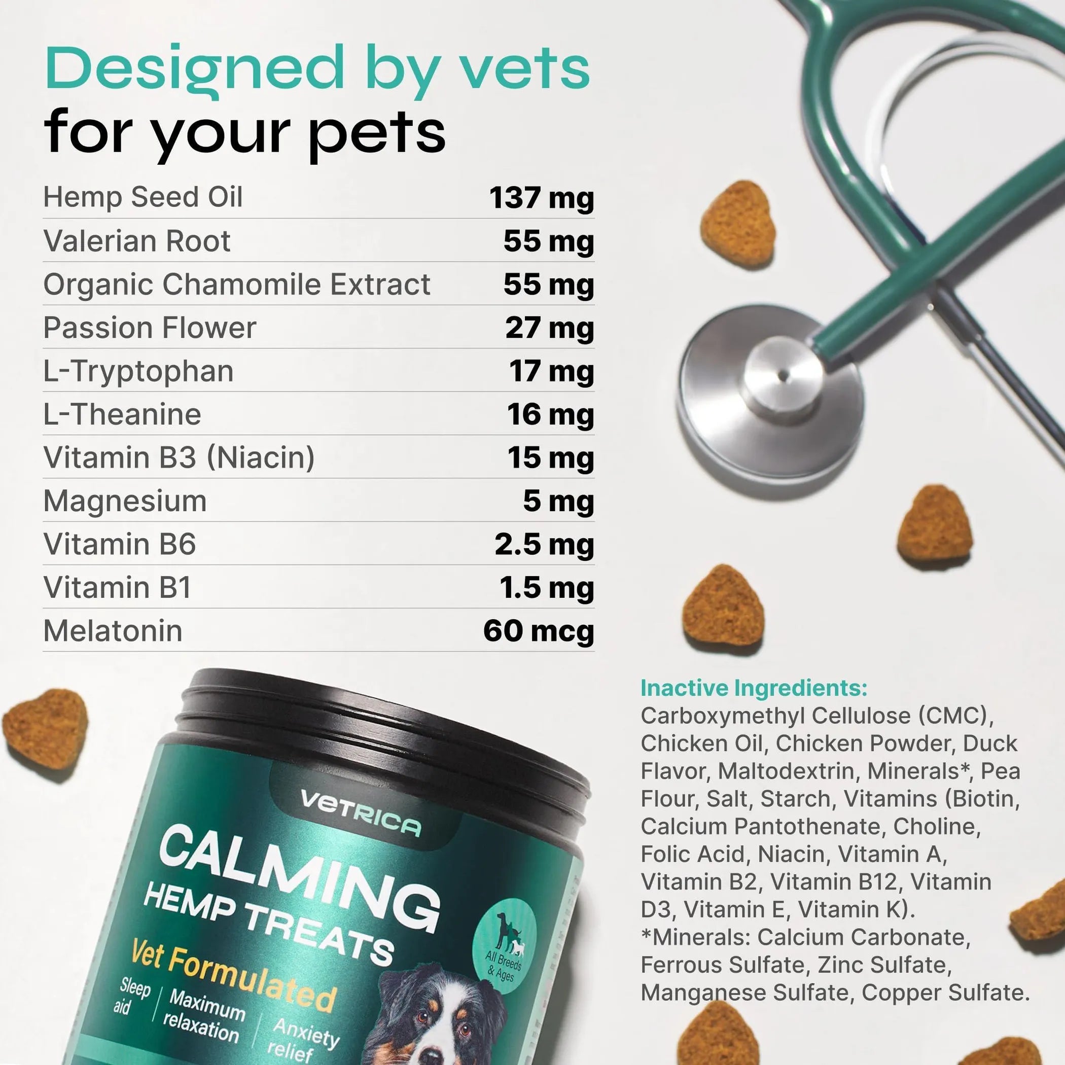 Hemp Calming Chews for Dogs — Daily Anxiety & Stress Support Treats