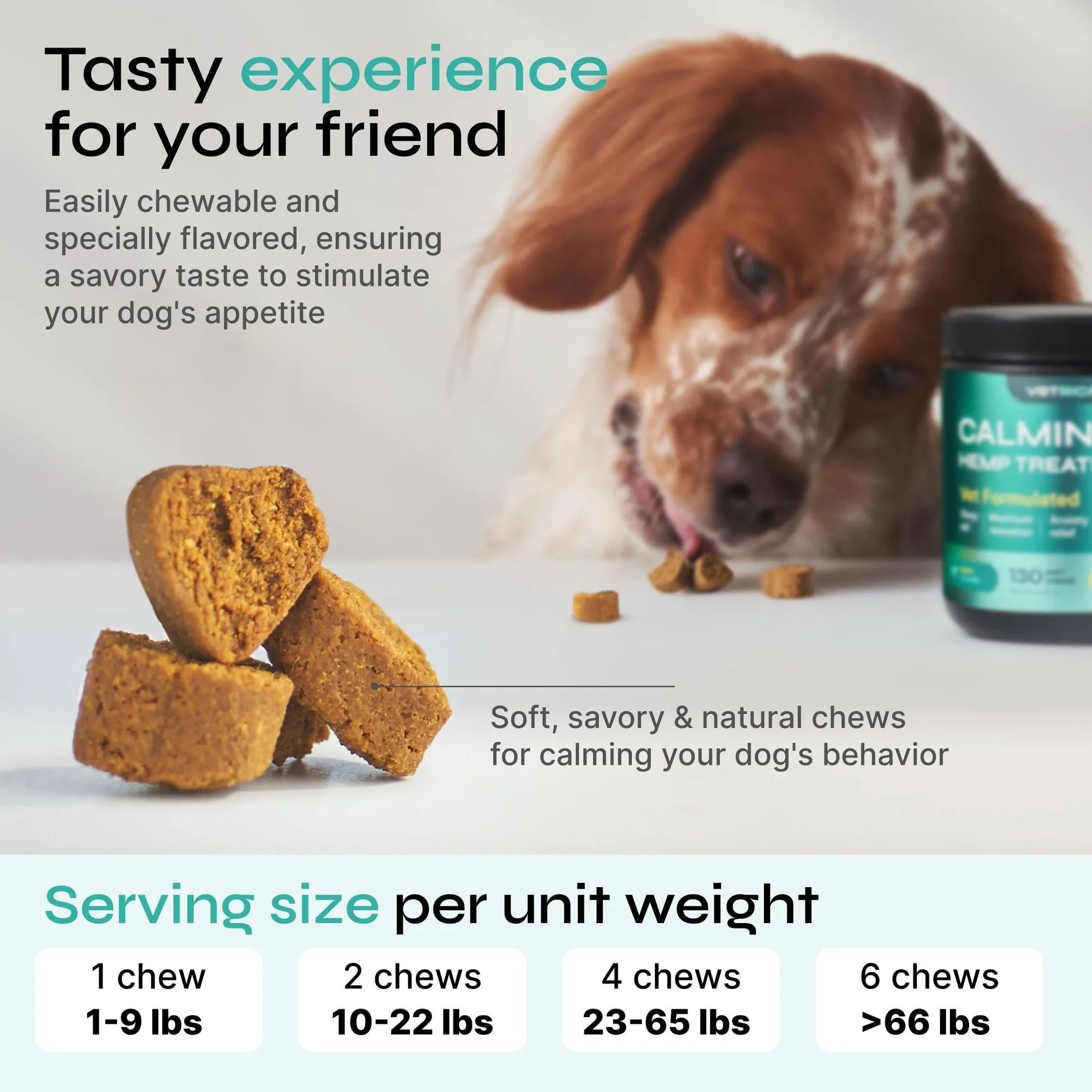 Hemp Calming Chews for Dogs — Daily Anxiety & Stress Support Treats