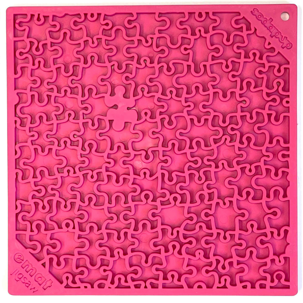 Jigsaw Enrichment Lick Mat for Dogs - Calming Slow Feeder Activity Mat