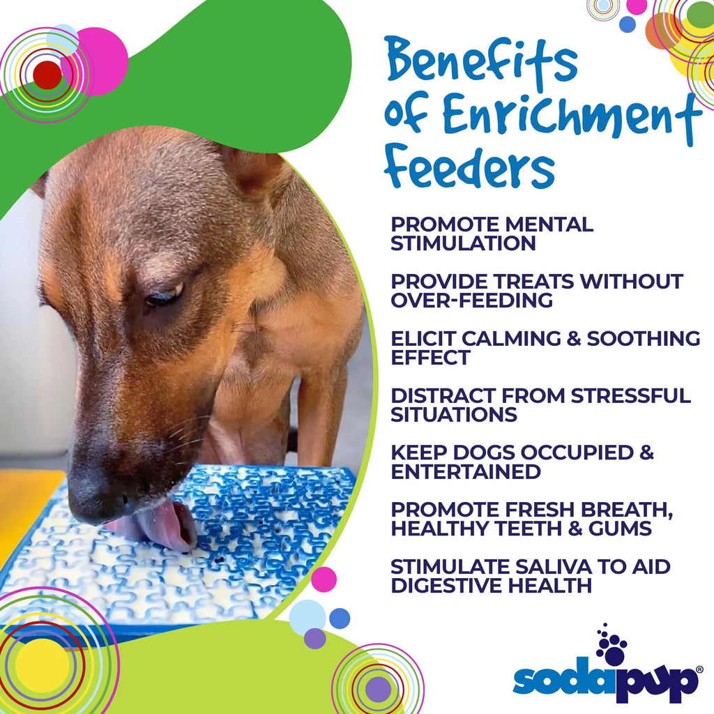 Jigsaw Enrichment Lick Mat for Dogs - Calming Slow Feeder Activity Mat