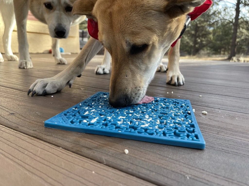 Jigsaw Enrichment Lick Mat for Dogs - Calming Slow Feeder Activity Mat
