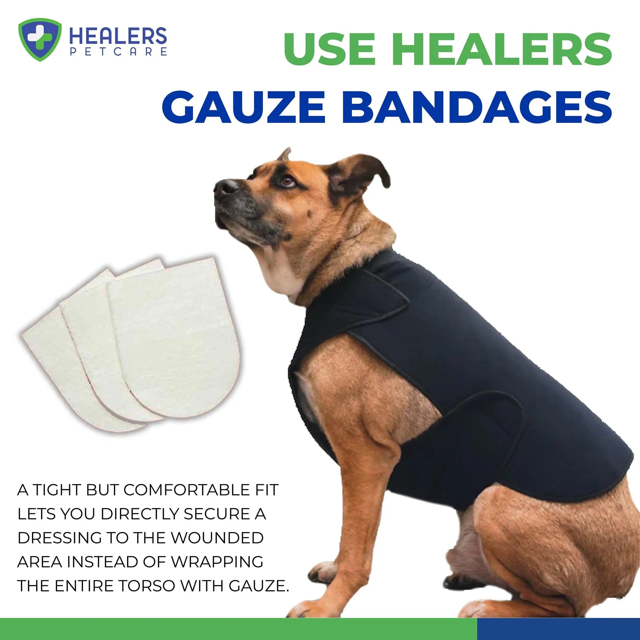 Healers Therapeutic Anxiety Wrap for Dogs — Gentle Pressure Calming Vest